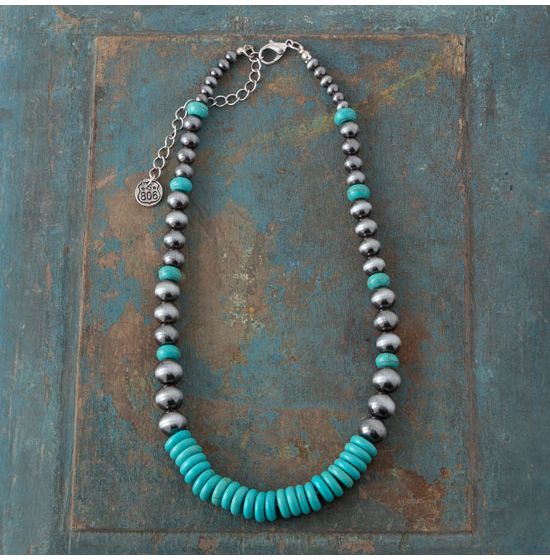 806 by Pink Panche Beaded Disc Necklace