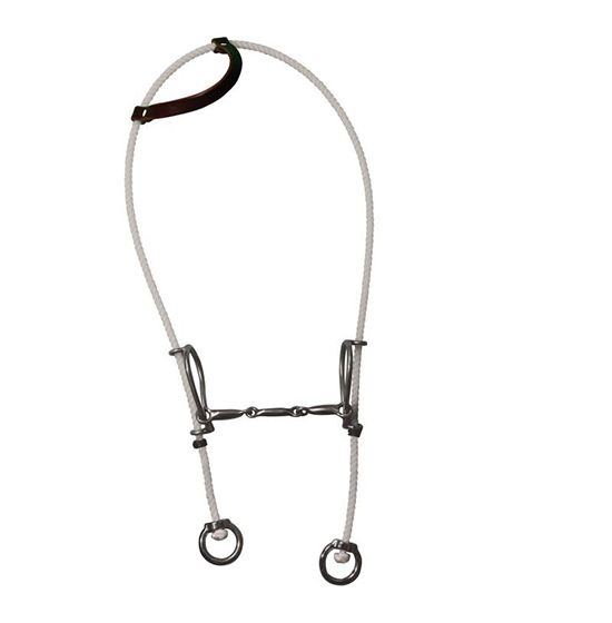 Cow Horse Supply - Gag with Snaffle and String Rope Martingale