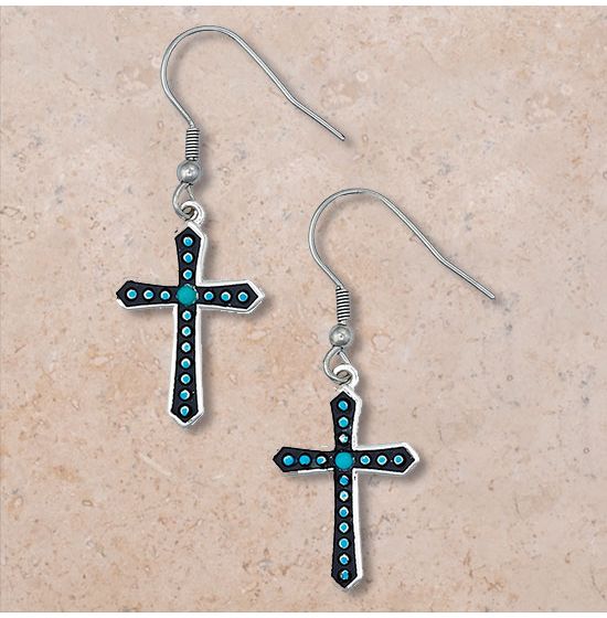 montana silversmith cross earrings