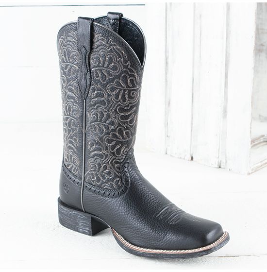 Ariat Black Round Up Remuda Boots