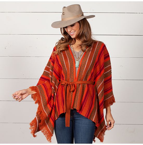 Rock & Roll Cowgirl Holiday Poncho - Cowgirl Delight