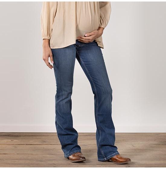 Bootcut Maternity Slim Illusion Luxe Gravity - Mid Waist Bootcut Jeans  Woman | 7 For All Mankind