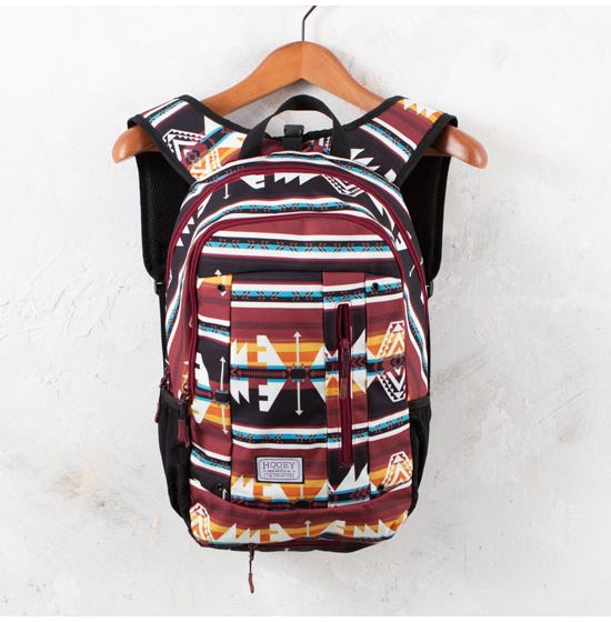 Hooey Rockstar Burgundy Aztec Backpack