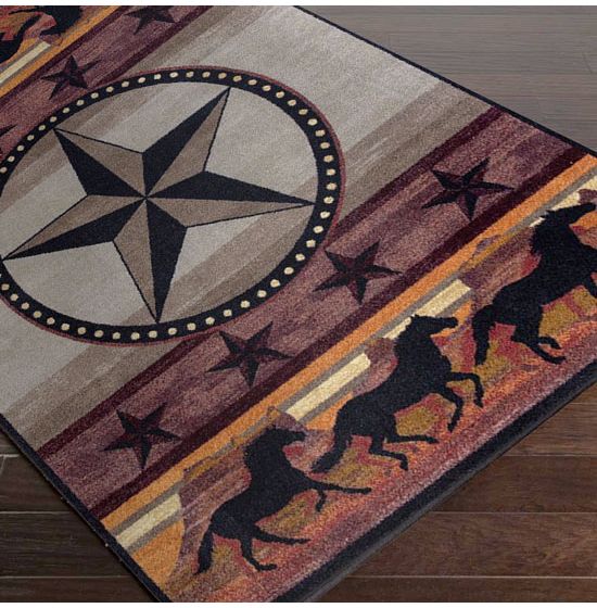 Night Stampede Area Rug - Rustic Log Originals