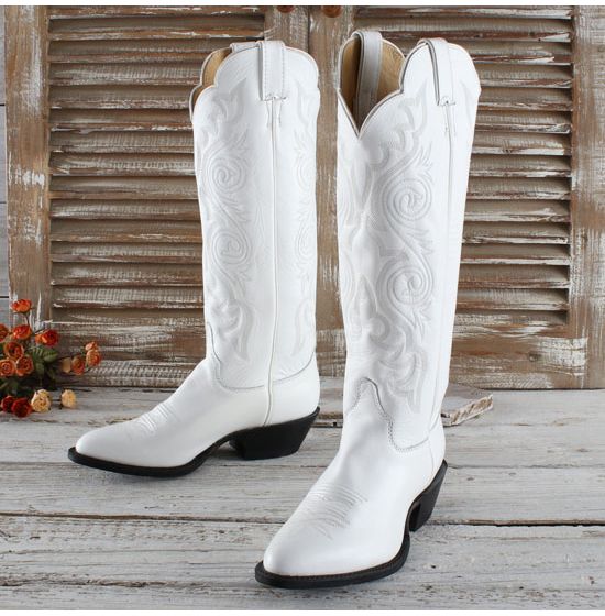 white justin cowboy boots