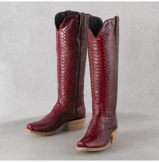 R. Watson Red Python Boots Red Women s Boots from Rod s True Western Size 11