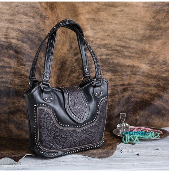 Turquoise Plumas Bucket Conceal Carry Purse | MoonStruck Leather Concealed  Carry Purses