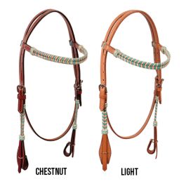 Turn Two NWT deals Basket Stamped Rawhide Braided Turquoise Browband Headstall 26502