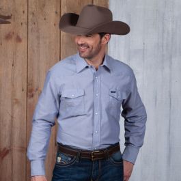 Wrangler chambray long 2025 sleeve workshirt