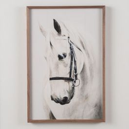 White Horse Framed Art