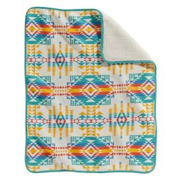 Pendleton Pilot Rock Ivory Sherpa Stroller Blanket