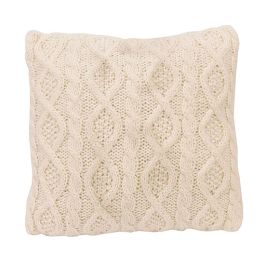 HiEnd Accents Cable Knit Pillow - Cream