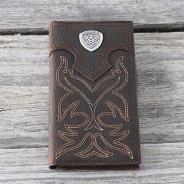 Ariat Brown Boot Stitch Rodeo Wallet