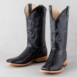 Black caiman boots best sale