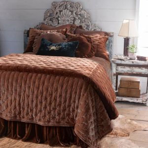 Welcome to the Paseo Road by Hiend Stella Faux Silk Velvet Quilt Dusty Rose  Bedding Collection Customization Page