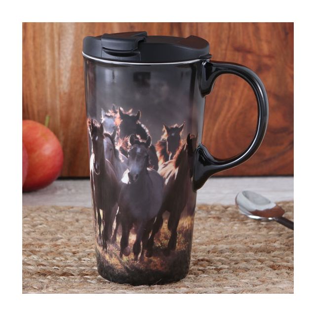 Longhorn 17 oz. Ceramic Travel Mug