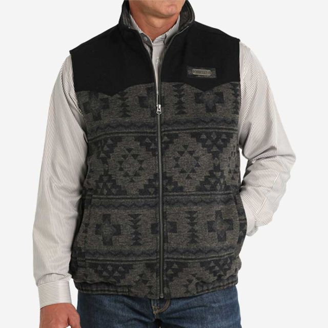 Cinch Big Navy Aztec Twill Concealed Carry Vest