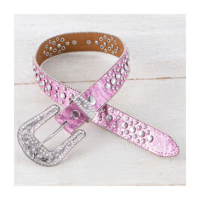 Square Reversible Belt Pink/Brown / 31