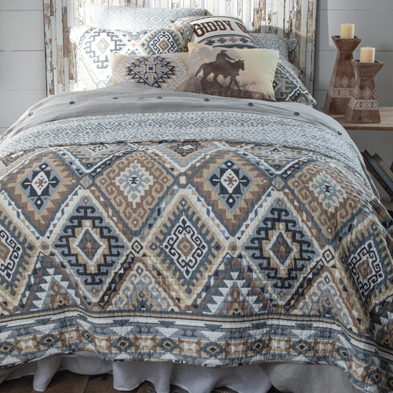 Diamond Arrow Southwest Quilted Bedding Collection